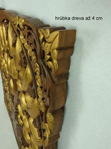 Dekorácia na stenu Mandala Strom života 90x90 cm, teakové drevo, zlatý (Masterpiece ručná práca)