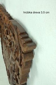 Dekorácia na stenu SLON, 90x90 cm, teakové drevo, (Masterpiece ručná práca)