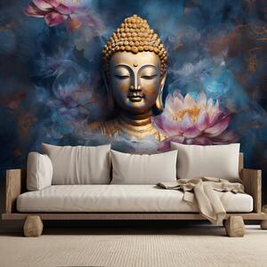 Fototapeta Budha a kvety Materiál: Vliesová, Rozmery: 200 x 140 cm
