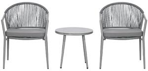 Outsunny Rattan Bistroset – záhradná súprava so 2 kreslami a konferenčným stolíkom