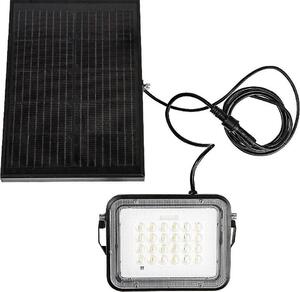 Rabalux Čierny fasádny solárny LED reflektor Melk 6,5W IP65 CCT s DO 77141
