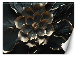 Fototapeta Zlatý kvet v luxusnom štýle Materiál: Vliesová, Rozmery: 200 x 140 cm