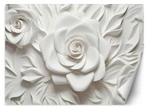 Fototapeta Biele ruže Materiál: Vliesová, Rozmery: 200 x 140 cm