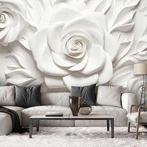 Fototapeta Biele ruže Materiál: Vliesová, Rozmery: 200 x 140 cm