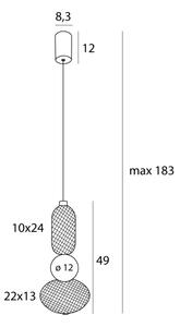 MAXLIGHT P0591 - LED Luster na lanku BORA LED/10W/230V pr. 22 cm biela/čierna