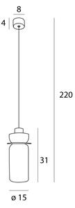 MAXLIGHT P0531 - LED Luster na lanku SIGNATURE LED/8W/230V pr. 15 cm mosadz/číra
