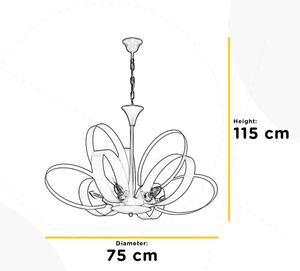 ONLI - Luster na reťazi SERENA 9xE14/6W/230V biela