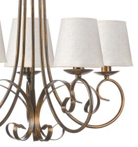 ONLI - Luster na reťazi POMPEI 5xE14/6W/230V bronzová