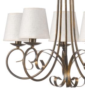 ONLI - Luster na reťazi POMPEI 5xE14/6W/230V bronzová