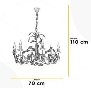 ONLI - Luster na reťazi COLLANA 6xE14/6W/230V bronzová/zlatá