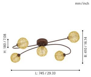 Eglo 97727 - LED Prisadený luster CARIS 1 5xLED/3W/230V