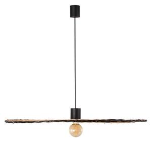 FARO 68590-70 - Luster na lanku COSTAS 1xE27/15W/230V pr. 100 cm čierna/ratan