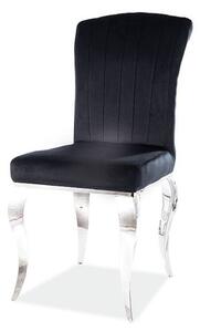 Jedálenská stolička PRANCI čierna/chróm