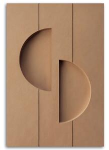 Obraz na plátne Béžová reliéfna geometria Rozmery: 40 x 60 cm