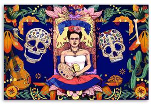 Obraz na plátne Frida Kahlo Los Muertos Rozmery: 60 x 40 cm