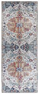 Koberec viacfarebný polyester 80 x 200 cm s orientálnym vzorom behúň moderná kuchyňa chodba