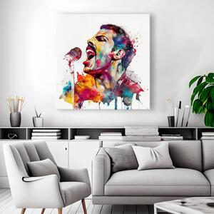 Dizajnová dekorácia na plátne Ikonický rebel Freddie Mercury