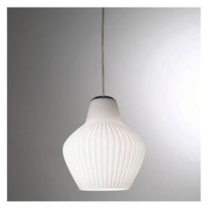 SIRU - Luster na lanku LONDON 1xE27/60W/230V biela/lesklý chróm benátske sklo
