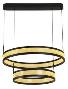 LED Stmievateľný luster na lanku LED/70W/230V čierna + diaľkové ovládanie