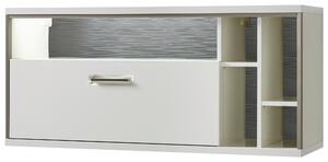 ZÁVESNÝ DIEL, sivá, strieborná, biela, biela s vysokým leskom, 124/56/38 cm Livetastic - Online Only obývacie izby, Online Only