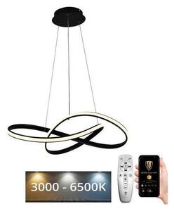 Brilagi - LED Stmievateľný luster na lanku COSMOWAVE LED/70W/230V čierna + DO