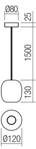 Redo 01-3479 - Luster na lanku BOOM 1xGU10/10W/230V pr. 12 cm hnedá