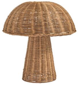 Stolná lampa hnedá prírodná ratanové tienodlo prútený dizajn moderný boho štýl obývacia izba spálňa