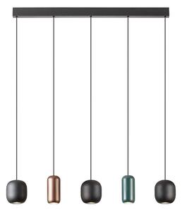 Redo 01-3481 - Luster na lanku BOOM 5xGU10/10W/230V čierna/zelená/hnedá