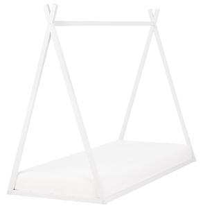 Detská posteľ biela borovicové drevo 90 x 200 cm tvar domčeka moderný štýl detská izba
