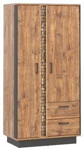 VYSOKÁ KOMODA, čierna, farba duba, 94,5/192/54 cm MID.YOU - Online Only obývacie izby, Online Only