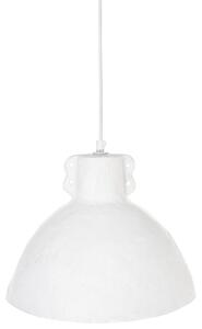 Závesná lampa biela papier-mâché ručne vyrobené tienidlo moderný štýl obývačka jedáleň