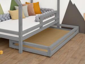 Benlemi Úložný šuplík 2IN1 pod posteľ na kolieskach Zvoľte farbu: Biela, Varianta: S roštom, Rozmer: 90 x 140 cm (pod posteľ 90 x 160 cm)