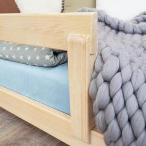 Benlemi Detská posteľ domček LUCKY s bočnicou Zvoľte farbu: Biela, Rozmer: 120 x 200 cm