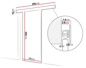 Posuvné dvere MIRAN 3 - 70 cm, biele