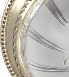 Lindby LED stropné svietidlo Henja, starožitná mosadz, Ø 32 cm, stmievateľné, Hnedá / staromosadz, Obývacia izba / jedáleň, Sklo, Starožitný, Závesné svietidlo