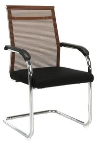 KONDELA Zasadacia stolička, hnedá/čierna, ESIN