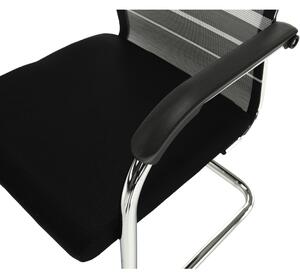 KONDELA Zasadacia stolička, sivá/čierna/strieborná, ESIN
