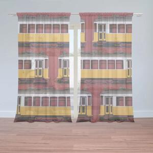 Sablio Záclony Lisabonské historické električky Červený Pattern: 2ks 150x250cm