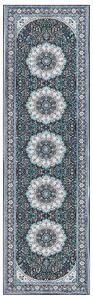 Koberec behúň modrý polyester 60 x 200 cm orientálny vzor protišmykový vintage moderný štýl predsieň