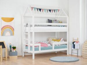 Benlemi Domčeková poschodová posteľ MONTY pre dve deti Zvoľte farbu: Biela, Výška: 242 cm
