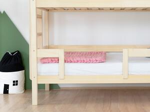 Benlemi Poschodová posteľ s dvoma lôžkami ULURU z masívu Zvoľte farbu: Nelakovaná, Výška: 142 cm