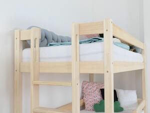 Benlemi Poschodová posteľ s dvoma lôžkami ULURU z masívu Zvoľte farbu: Tmavo sivá, Výška: 142 cm