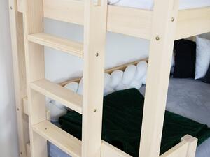 Benlemi Drevená poschodová posteľ KILI v tvare domčeka Zvoľte farbu: Biela, Výška: 207 cm