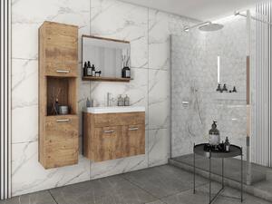 Kúpeľňová zostava s umývadlom ZORAIDA - gaštan + batéria Economico ZDARMA