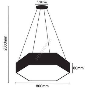 LED závesné svietidlo 70W 4000K čierne (LCL7322-H)
