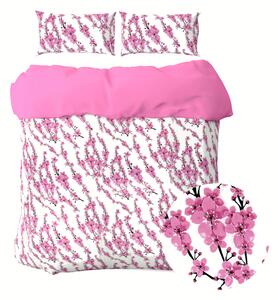 Ervi bavlnené obliečky obojstranné - kvety sakury/ružové
