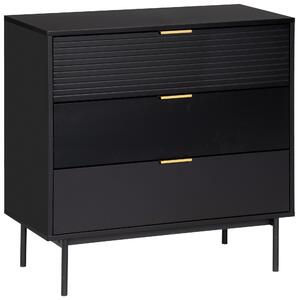KOMODA, čierna, zlatá, 80/80/40 cm Livetastic - Komody, Online Only