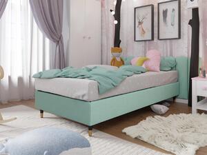 Jednolôžková čalúnená posteľ s matracom 120x200 NECHLIN 5 - mentolová