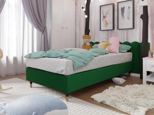 Jednolôžková čalúnená posteľ 90x200 NECHLIN 5 - zelená
