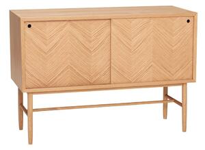 Komoda z dubového dreva Hübsch Herringbone, výška 70 cm